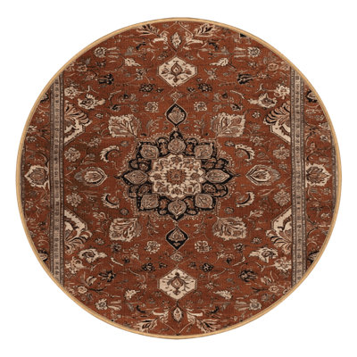 Machine Washable Persian Brown Area Rug