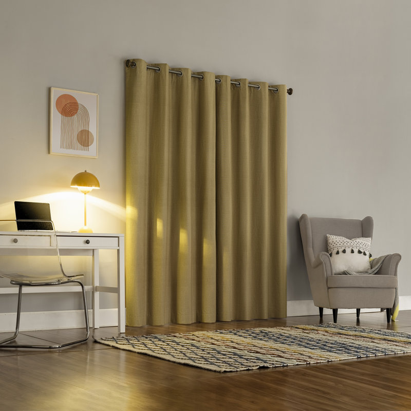 Gold 50"x84" Polyester Blackout Grommet Curtain Panel