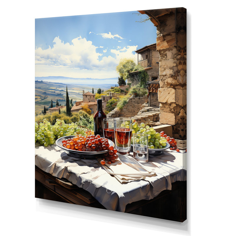 Vineyard Rendezvous In Rioja II, 32" H x 16" W x 1" D, Wrapped Canvas