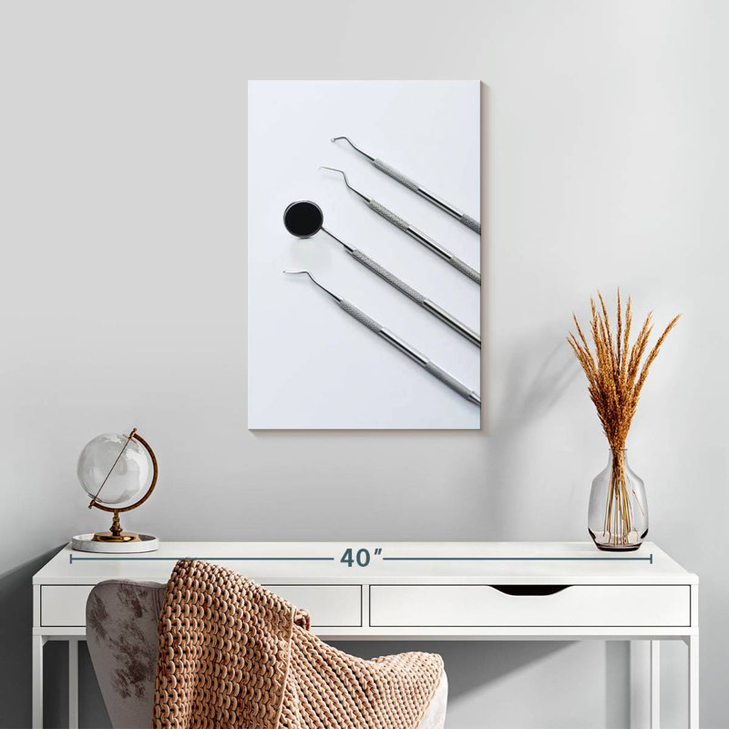 Four Dental Tools, 24" H x 16" W