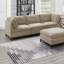 Canapé modulaire en tissu Camel Chenille
