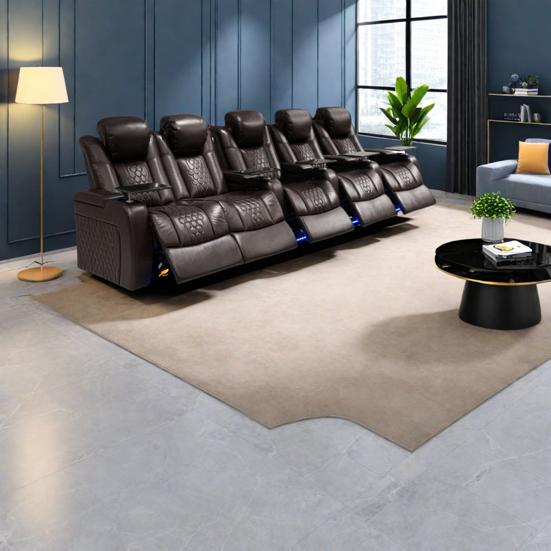 Fauteuils inclinables de luxe réglables, cuir fleur, design moderne, idéal pour la maison