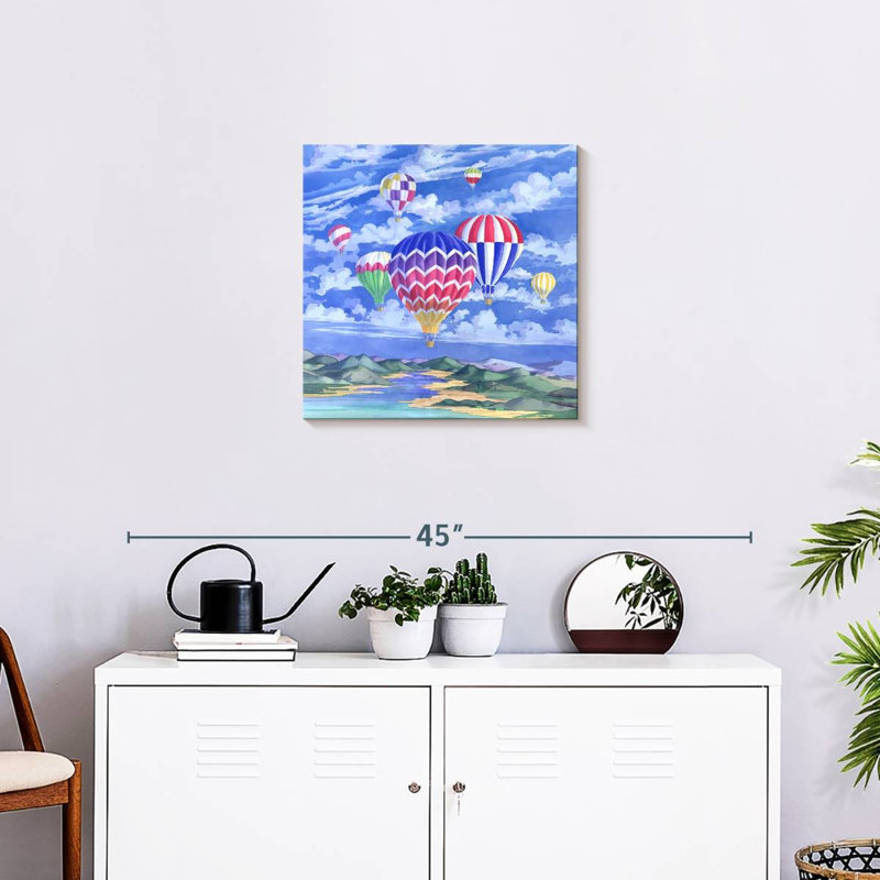 Mehar ballons, peinture, H 20 po x l 20 po