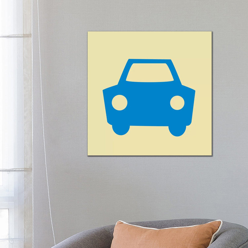 Beep Beep Blue Car by 5by5collective - Wrapped Canvas Gallery-Wrapped Canvas Giclée, 66.04 cm H x 66.04 cm W x 3.175 cm D