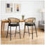 Tabouret de bar rembourré Ethan