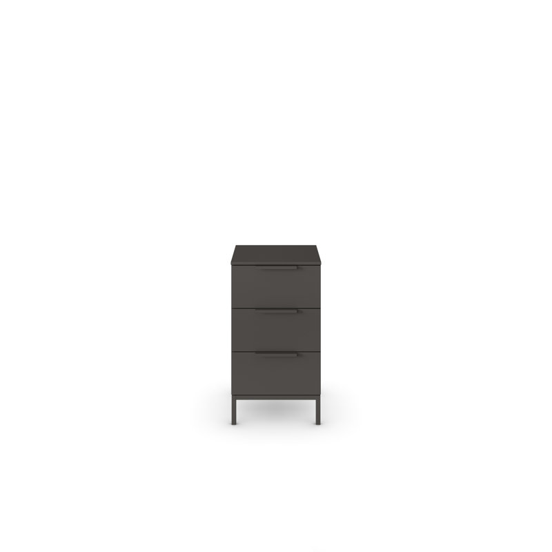 Flipp Manufactured Wood Bedside Table, Artisan Oak/Chrome