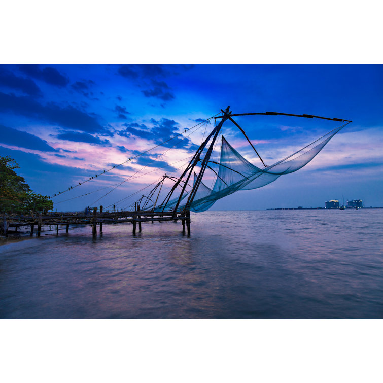 Chinese Fishing Net by Saiko3P - Wrapped Canvas Photograph Highland Dunes Size: 24 H x 36 W