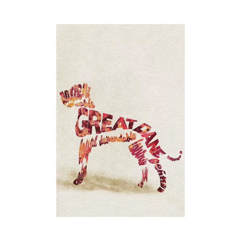 Great Dane 1 Piece Wrapped Canvas Wall Art, 20.32 cm H x 30.48 cm W