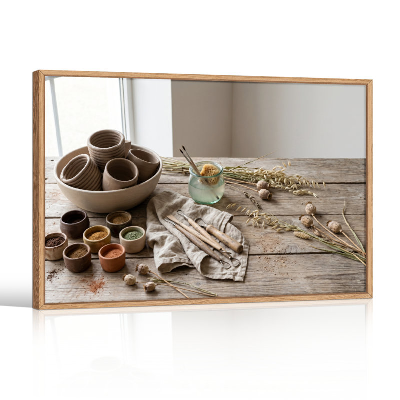 Ensemble d'une toile murale « Terre immobile », 18"H x 24"W, Natural