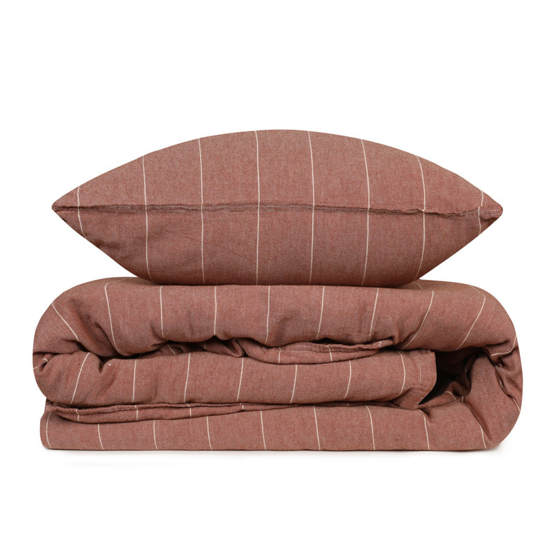 Ensemble de housse de couette 100% coton Radeema, Housse de couette simple + 1 taie d'oreiller 24 po, Ivoire