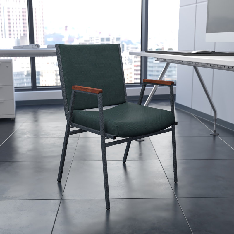 Chaise empilable robuste avec accoudoirs Aliya, Vert