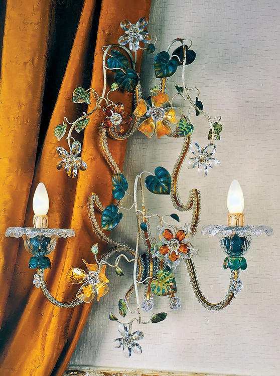 Applique murale à 2 lumières pour bougie, Bohémien