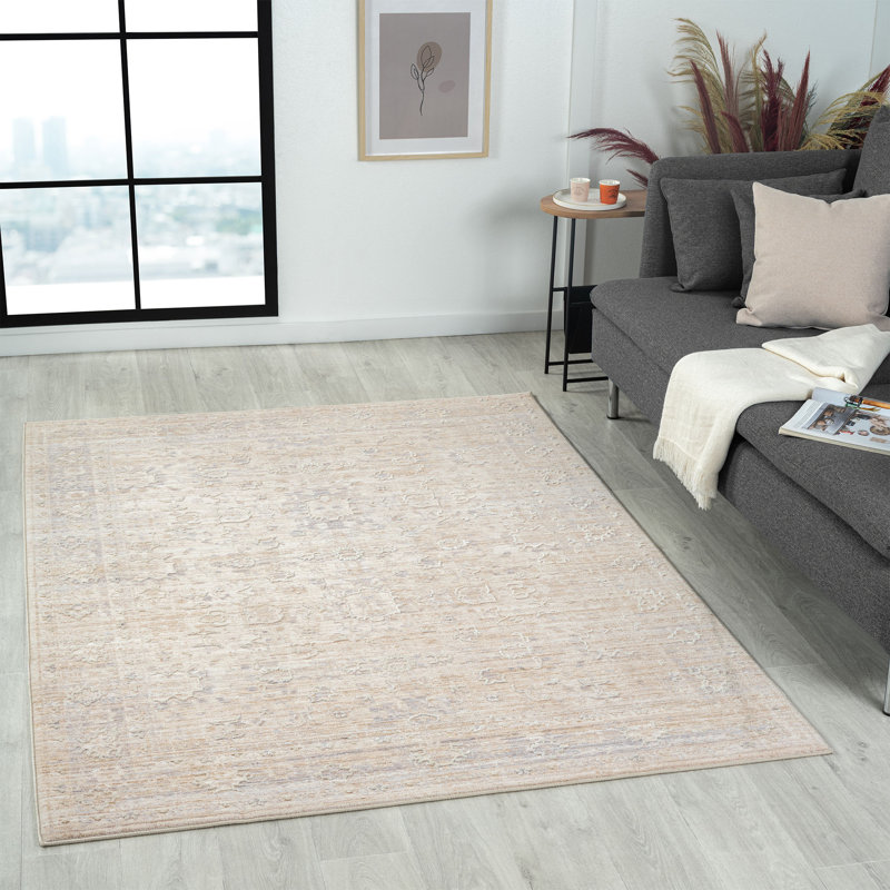 Tapis performance synthétique durable Scottville, Rectangle 5 pi x 7 pi 11 po