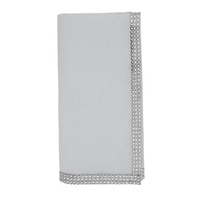 Ensemble de 4 serviettes en strass élégantes cloutées l 20 po x L 20 po Rhinestone