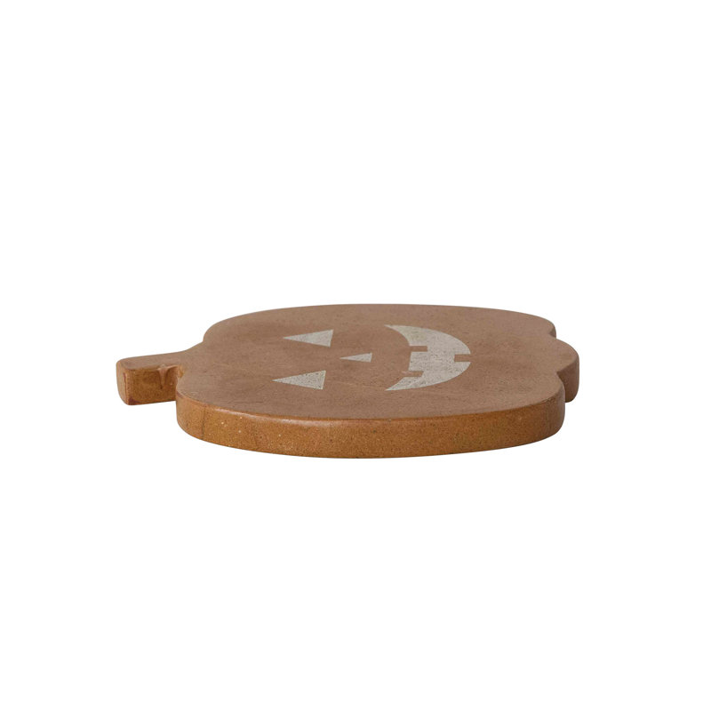 Etched Sandstone Pumpkin Serving Board