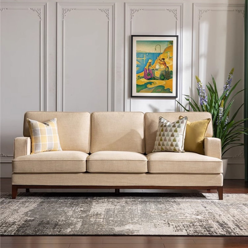 Modern Simple Retro Casual Sofa, Khaki