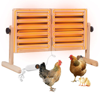 200w Smartsmart Chicken Coop Heater With Adjustable Temperature Remote Control, Radiant Heat Flat Panel Heaters For Winter Heating, Natural