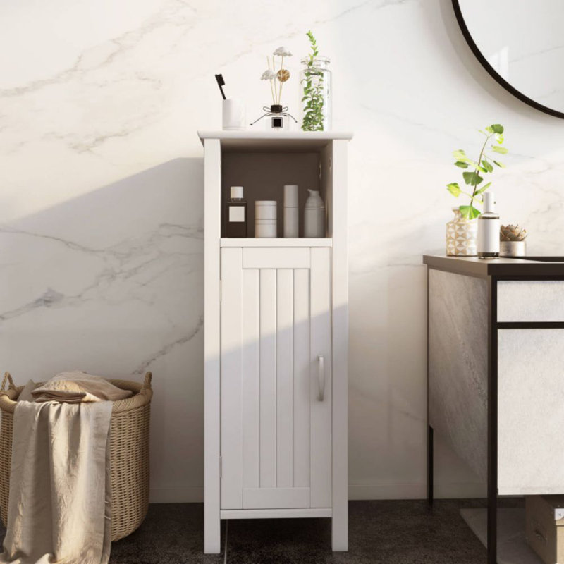 Amany Freestanding Bathroom Cabinet, White