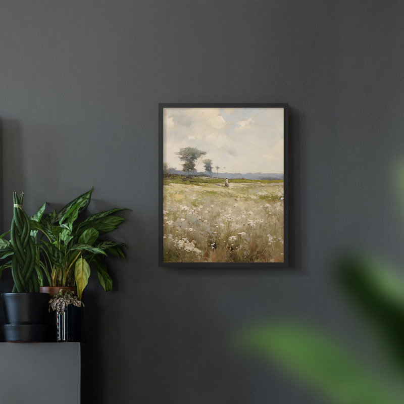 «Vintage Landscape XXXI» sur papier, Noir, H 14 po x l 11 po