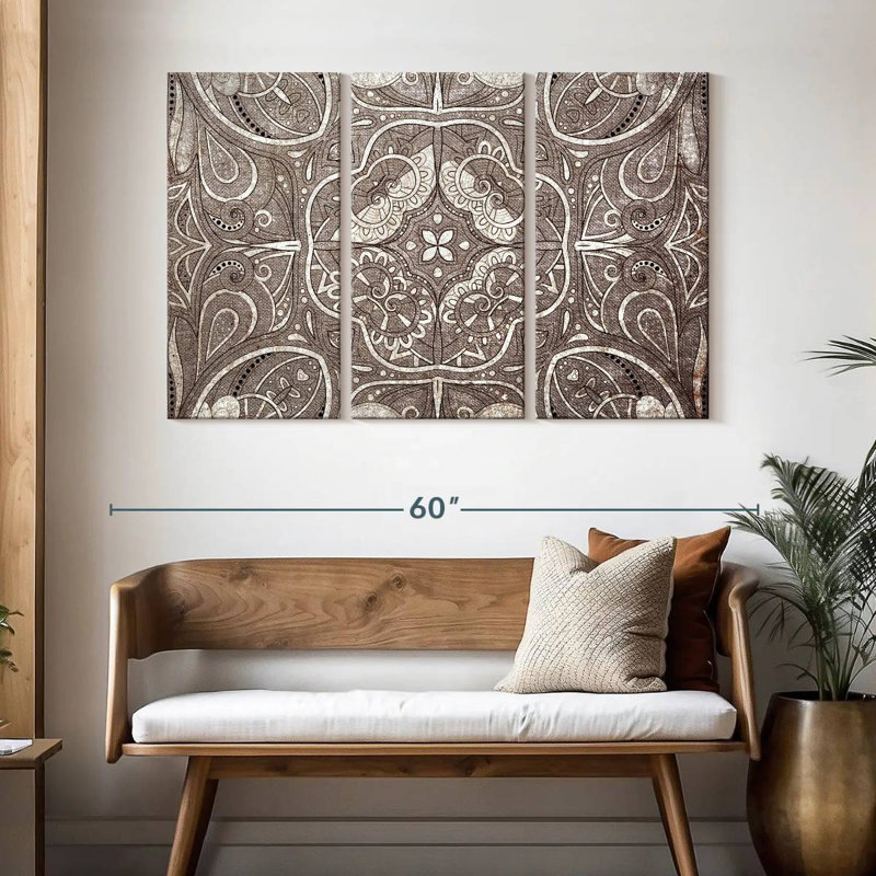 Kerner Ethnic Floral Mandala, 32" H x 50" W