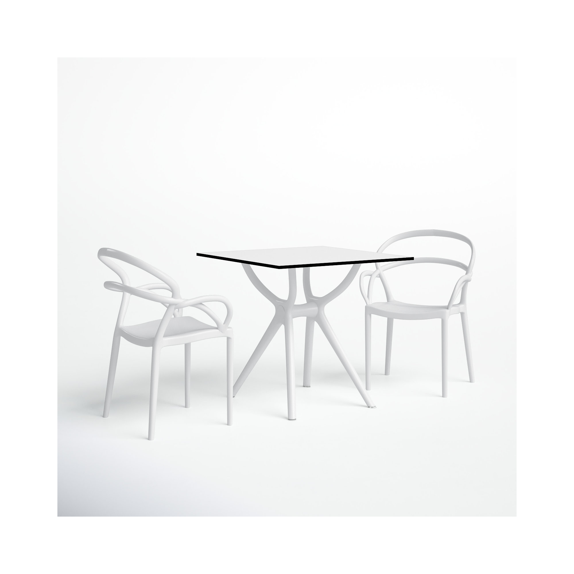 Farrah Square 2 - Person 31.5" Long Bistro Set