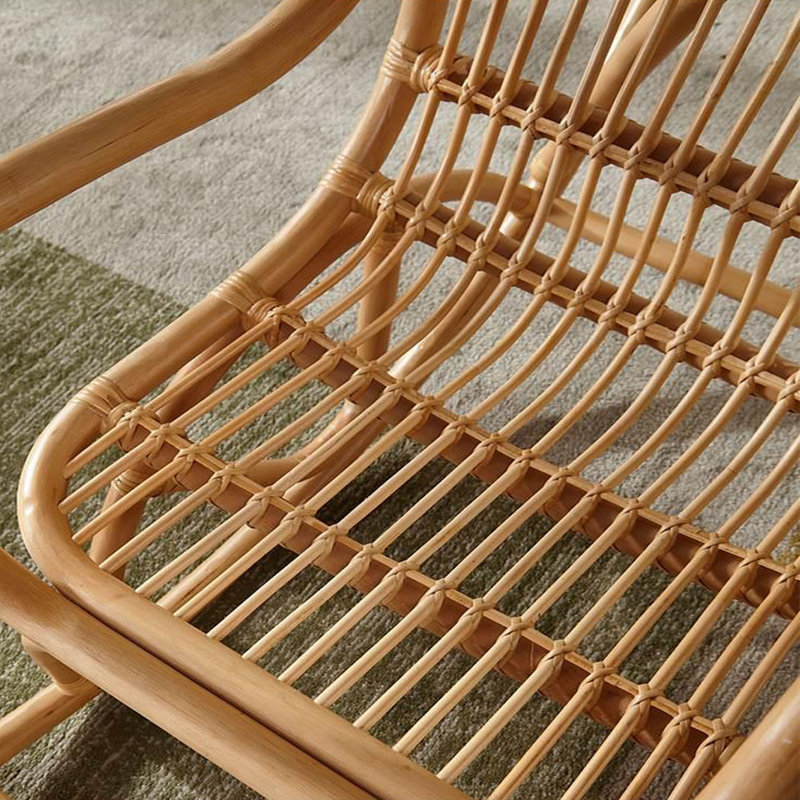 Chaise berçante en rotin, Brun