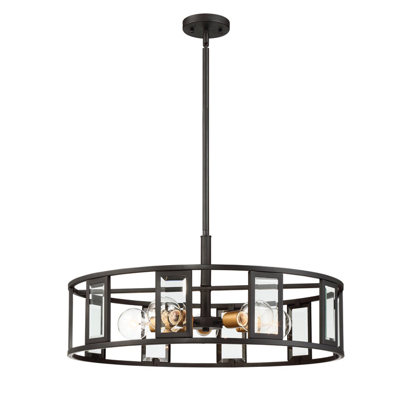 Alliona 5 - Light Dimmable Drum Chandelier
