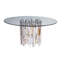 Signature Designs Cityscape Round Dining Table with Glass Top