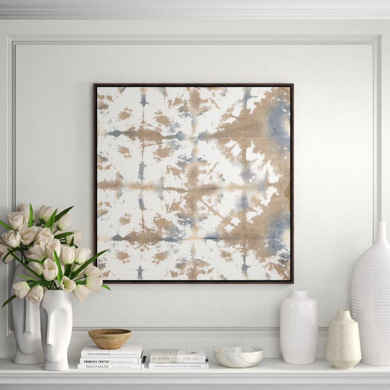 Stitch of Love III Framed Print Canvas, 37.5" H x 37.5" W x 1.5" D, Image Brush Gel