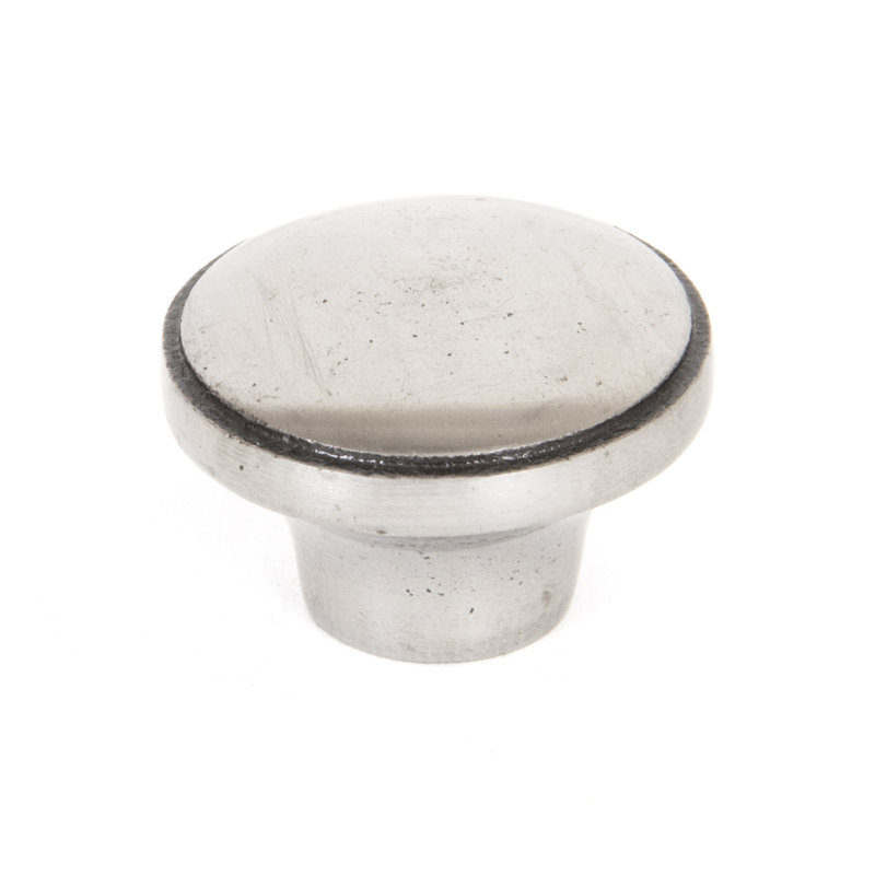 Ribbed 32mm Diameter Mushroom Knob, Natural Smooth