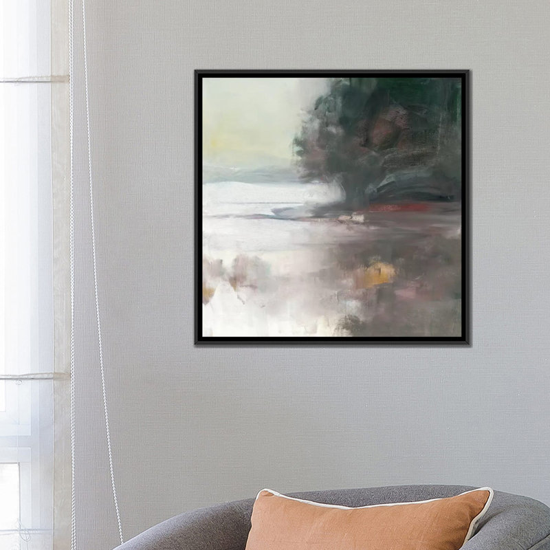 Cygnet par Julia Purinton - Impression sur toile tendue sur châssis, H 18 po x l 18 po x P 1,5 po, Toile avec cadre noir