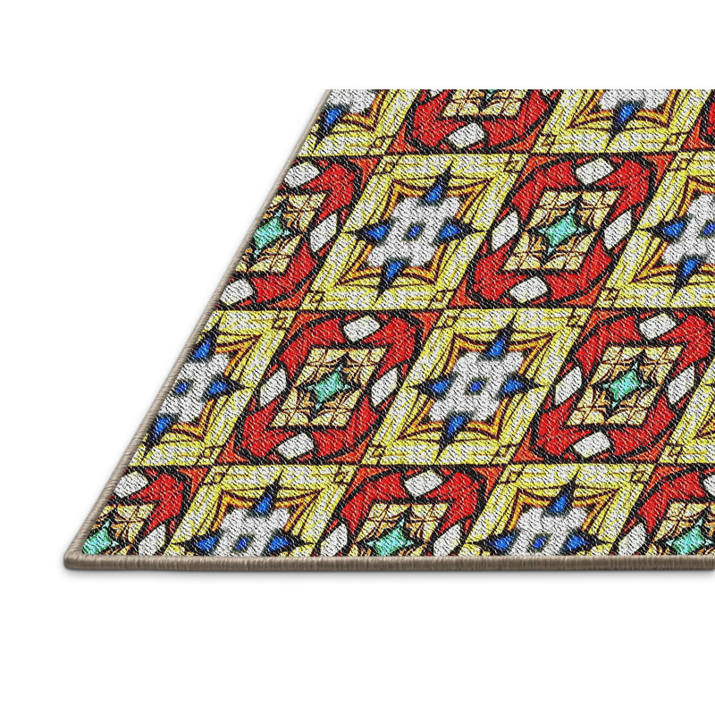 Tapis jaune Gjallar, Rectangle 5 pi x 7 pi