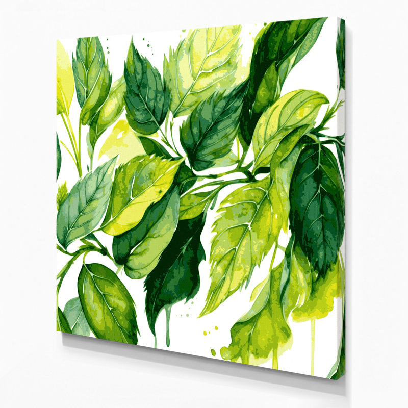 Art mural sur toile Botanical, H 12 po x l 12 po