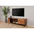 Modern TV Stand with Numerous Shelves, Walnut Finish, 59.1 x 19.7 x 16.1 inches | Crafted from 100% Pine Wood & 100% Metal Frame | Elegant Design for Additional Storage in Living Room & Entertainment Spaces