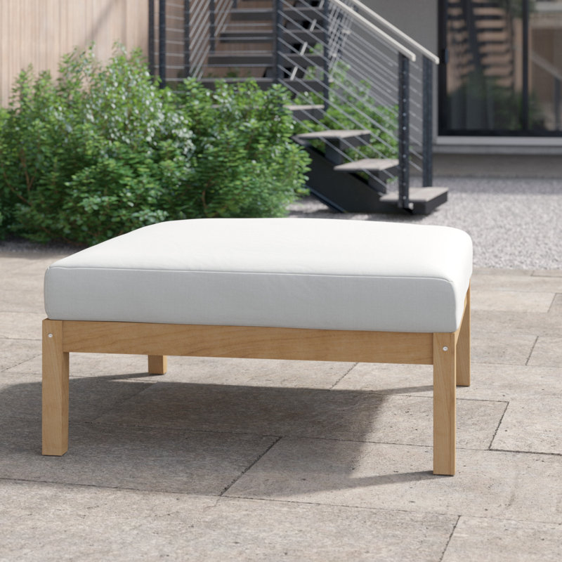 Repose-pieds de patio en teck Muret