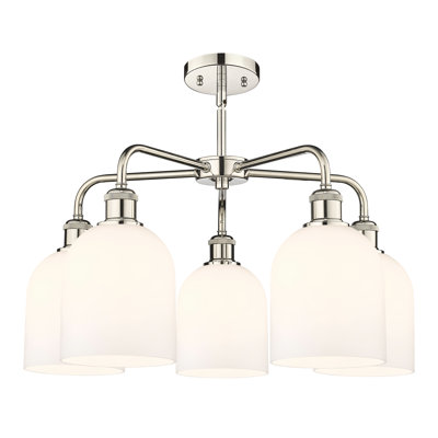 Odaniel 5 - Light Steel Dimmable Bell Chandelier