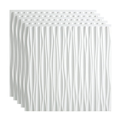 23 in. L x 23 in. W Embossed Vinyl Glue Up Ceiling Tile