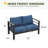 Aluminum Loveseat With Cushion-106035406-106035404
