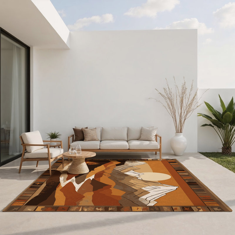 Celestial Canyon Indoor And Outdoor Area Rug, Rectangle 5' x 7'