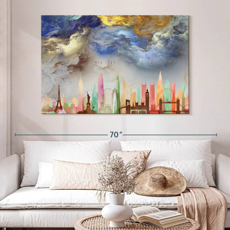 Sireci Dream Cities, 34" H x 51" W