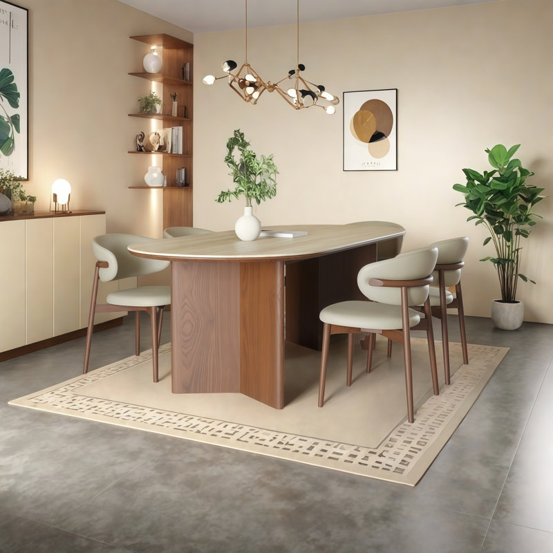 Table de salle à manger ovale Rock, H 29,50 po x L 70,90 po x l 35,40 po