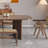 light luxury style solid wood dining table set