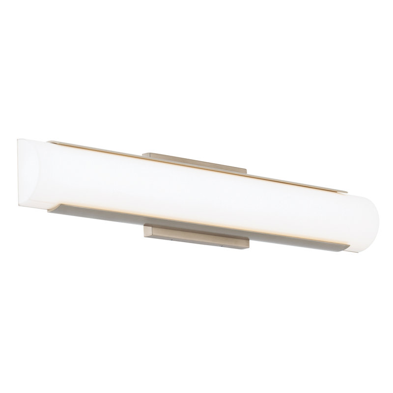 Lumière de salle de bain et de meuble-lavabo à DEL à intensité variable 27 po Demi, Nickel brossé