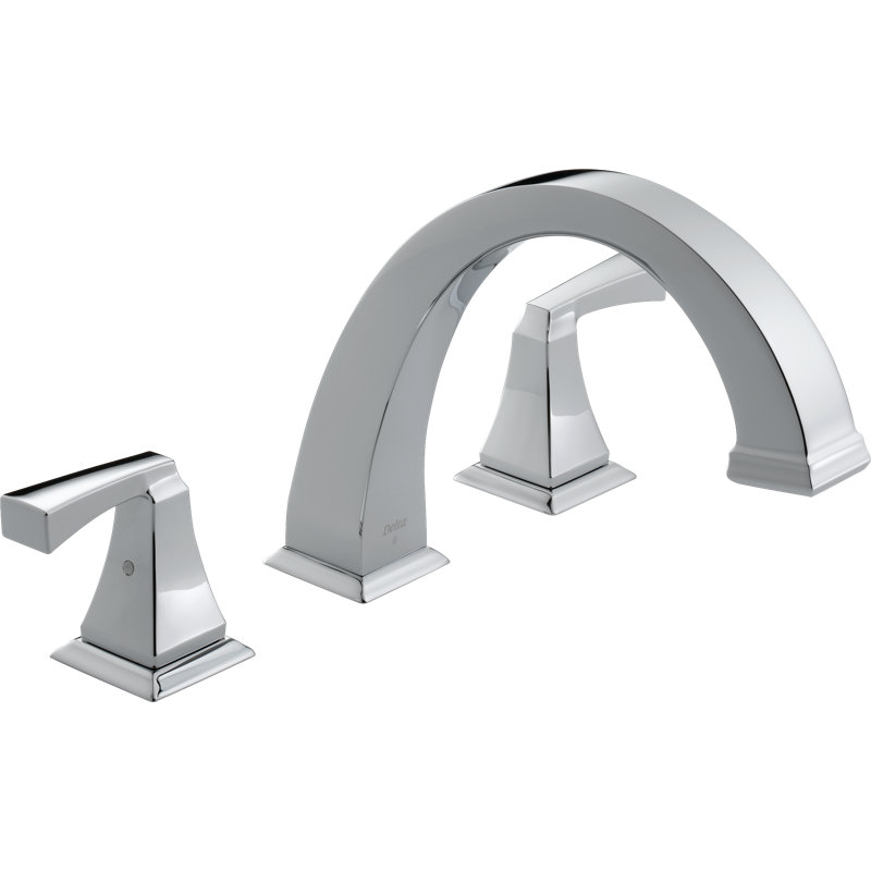 Garniture de robinet de baignoire romaine à fixation sur plateau Dryden, Chrome