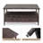 Elegant Brown Wicker Side Table With Double Shelves And Two Drawers