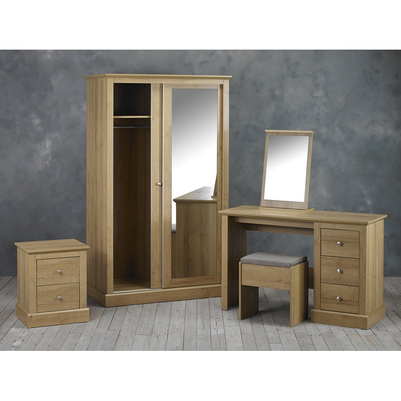 Kenansville 2 Door Manufactured Wood Wardrobe, Oak