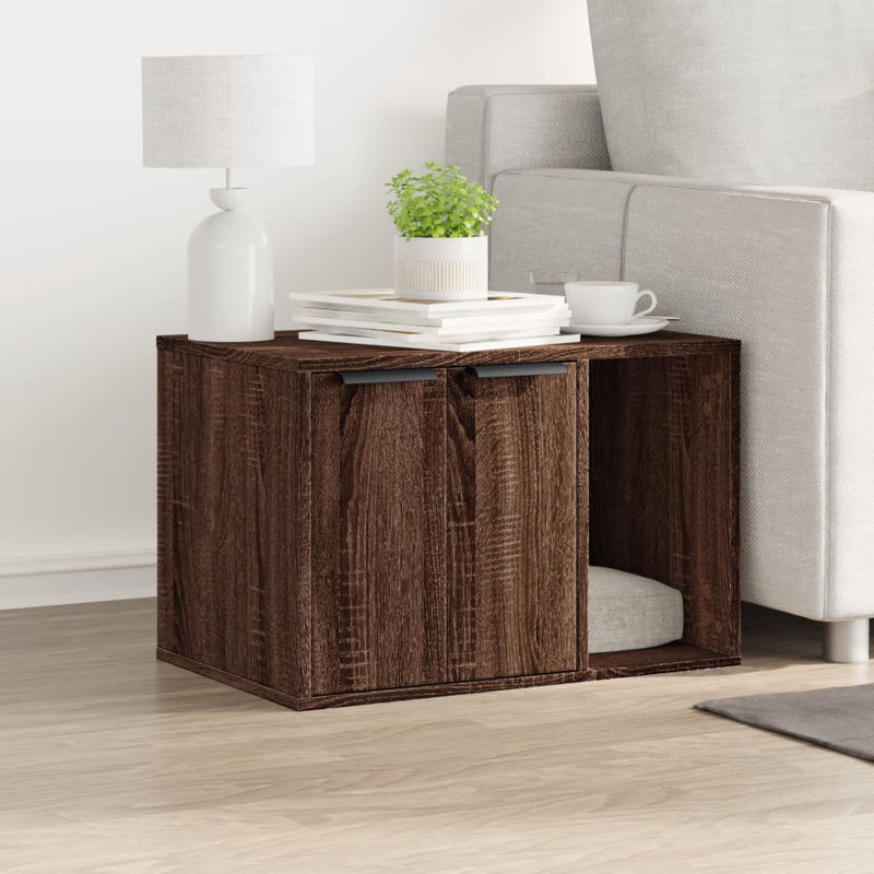 Engineered Wood Stocking Holder, Brown Oak