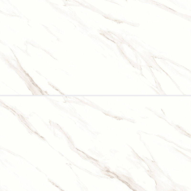 Carrelage mural en porcelaine aspect marbre 24 "x 48" Shandar, Poli