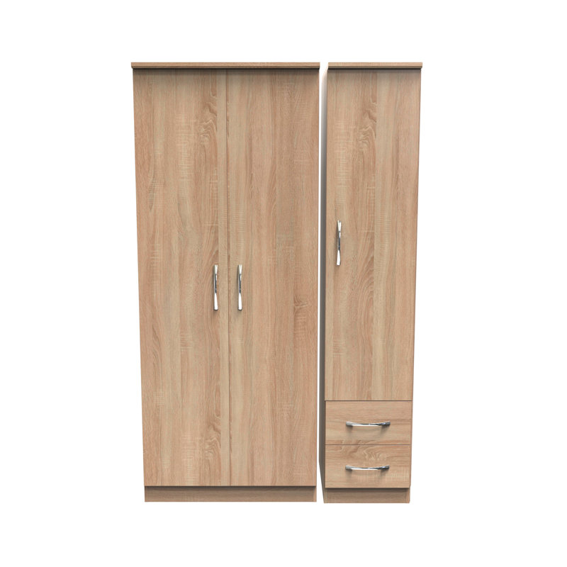 Dekyn Triple Small Drawer Wardrobe, Bardolino Oak