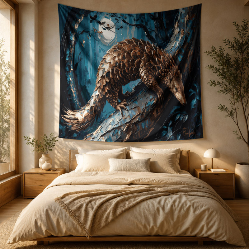 Tapisserie murale «Wildlife Tree Pangolin», 51 po x 60 po